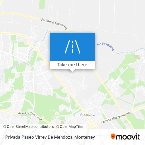 Mapa de Privada Paseo Virrey De Mendoza