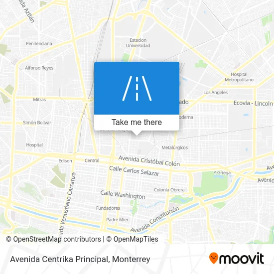 Avenida Centrika Principal map
