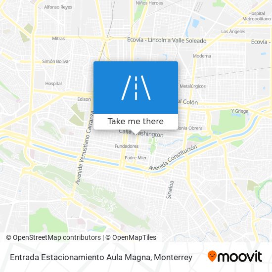 Mapa de Entrada Estacionamiento Aula Magna