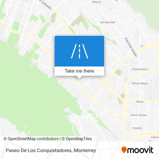 Paseo De Los Conquistadores map