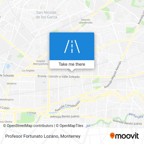 Profesor Fortunato Lozáno map