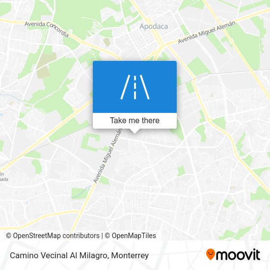 Mapa de Camino Vecinal Al Milagro
