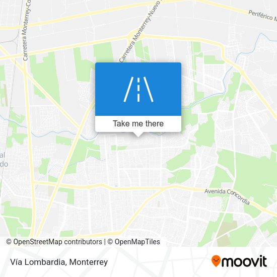Mapa de Vía Lombardia