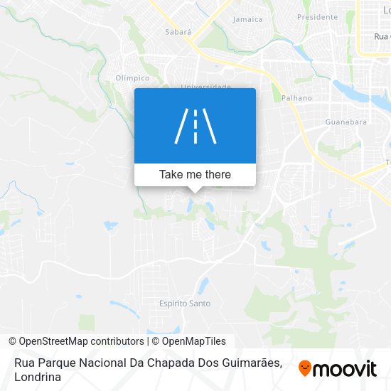 Rua Parque Nacional Da Chapada Dos Guimarães map