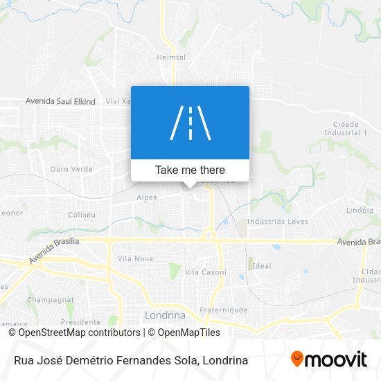 Rua José Demétrio Fernandes Sola map