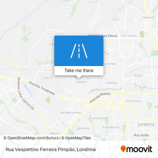 Mapa Rua Vespertino Ferreira Pimpão