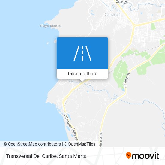 Mapa de Transversal Del Caribe