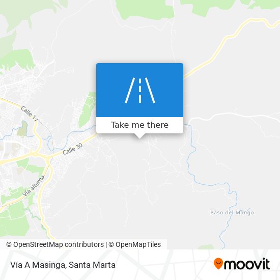 Vía A Masinga map