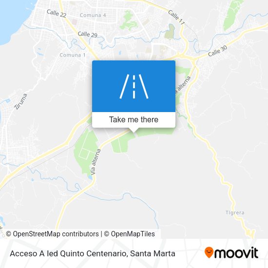 Mapa de Acceso A Ied Quinto Centenario