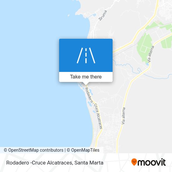 Rodadero -Cruce Alcatraces map