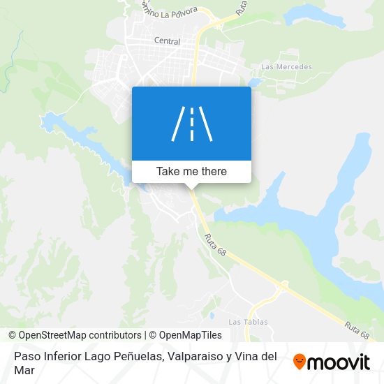 Mapa de Paso Inferior Lago Peñuelas