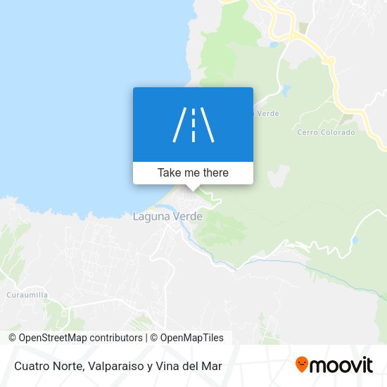 Cuatro Norte map