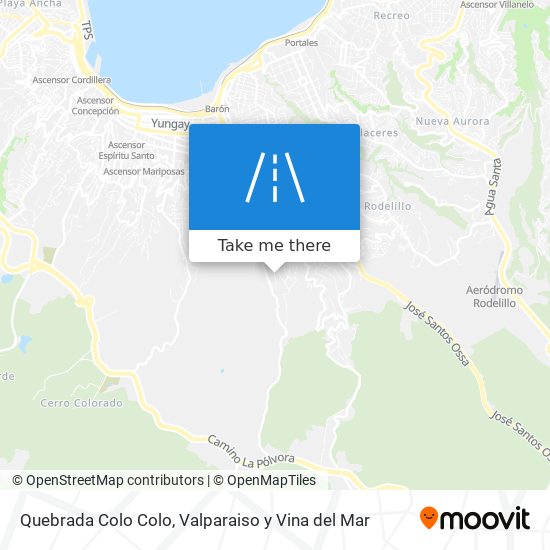 Quebrada Colo Colo map