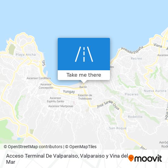 Mapa de Acceso Terminal De Valparaíso