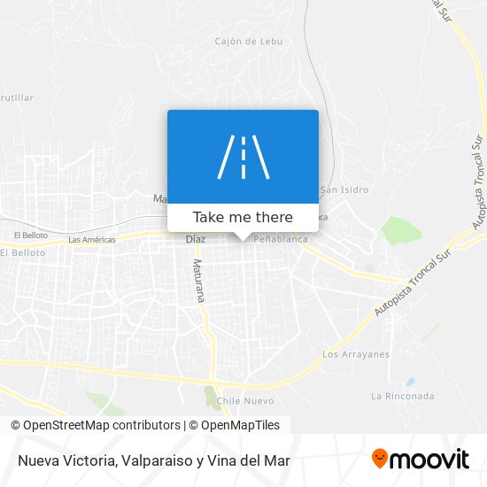 Nueva Victoria map