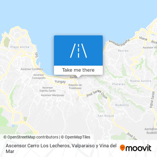 Mapa de Ascensor Cerro Los Lecheros