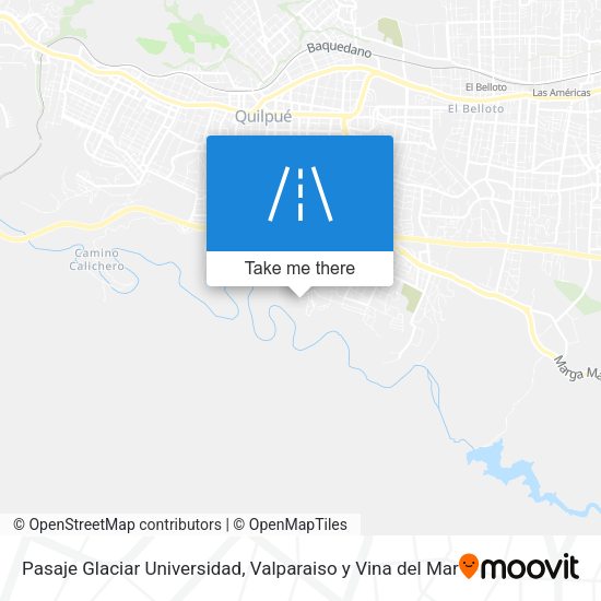 Pasaje Glaciar Universidad map