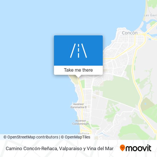 Camino Concón-Reñaca map