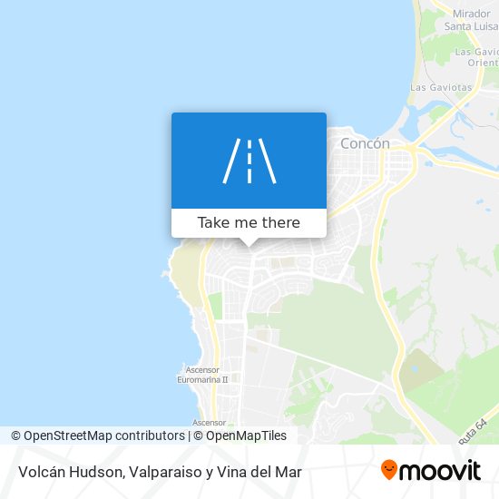 Volcán Hudson map