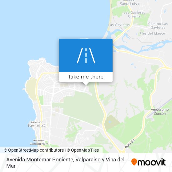 Avenida Montemar Poniente map
