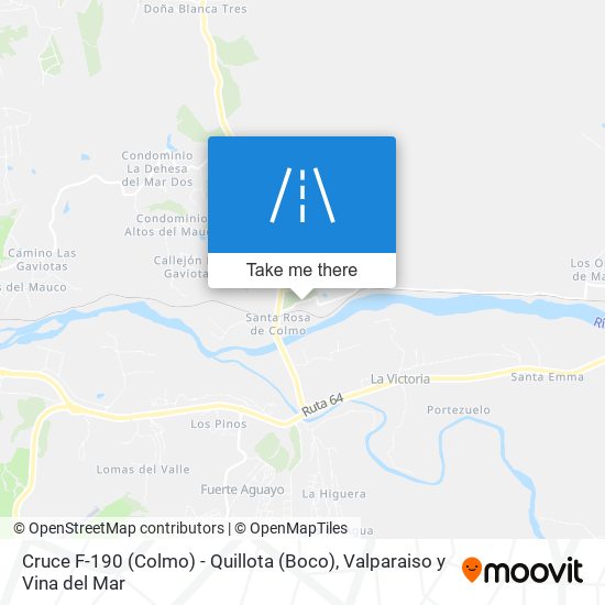 Cruce F-190 (Colmo) - Quillota (Boco) map