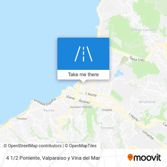 4 1/2 Poniente map