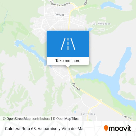 Mapa de Caletera Ruta 68