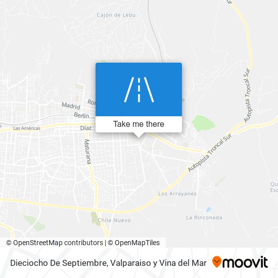 Mapa de Dieciocho De Septiembre