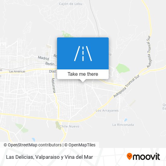 Las Delicias map