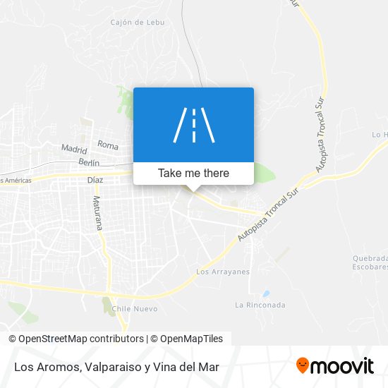 Los Aromos map