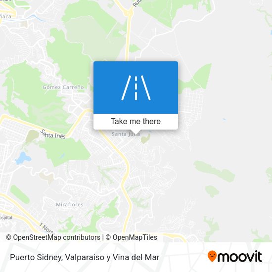 Puerto Sidney map