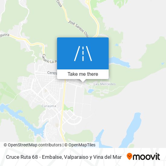 Cruce Ruta 68 - Embalse map