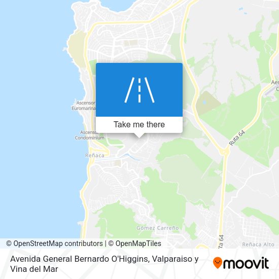 Mapa de Avenida General Bernardo O'Higgins