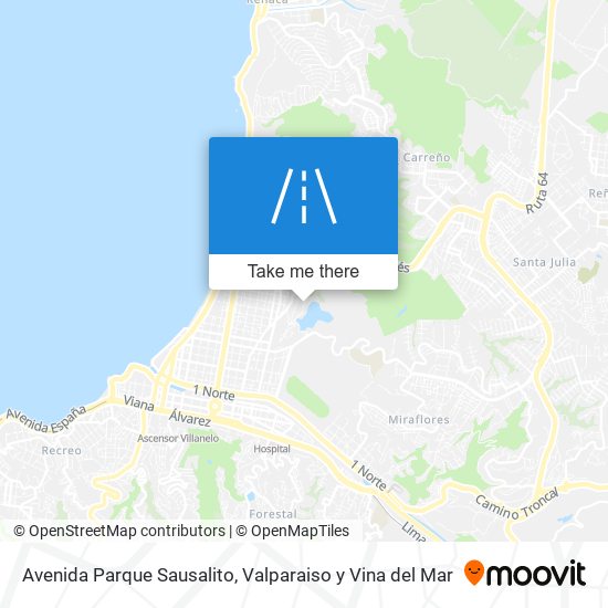 Avenida Parque Sausalito map