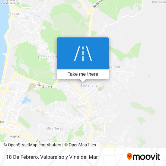 18 De Febrero map