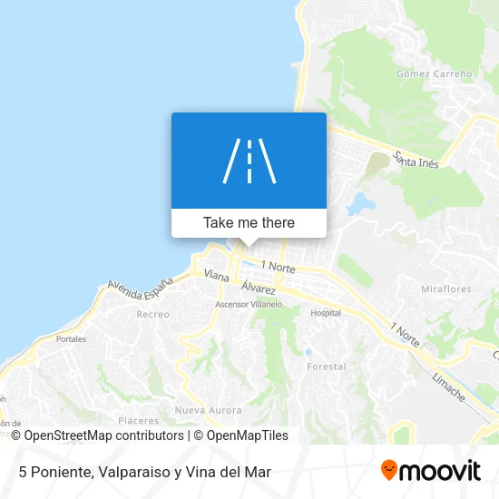 Mapa de 5 Poniente
