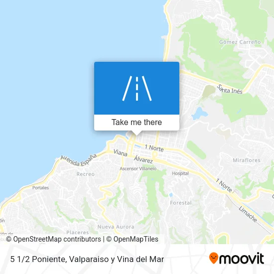 5 1/2 Poniente map