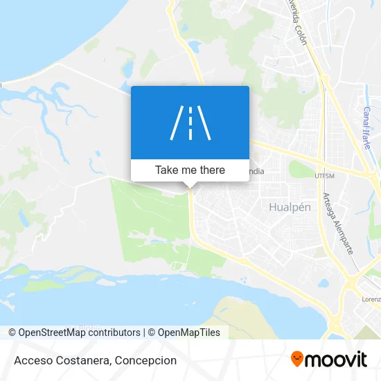 Acceso Costanera map