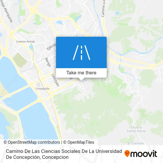 Camino De Las Ciencias Sociales De La Universidad De Concepción map