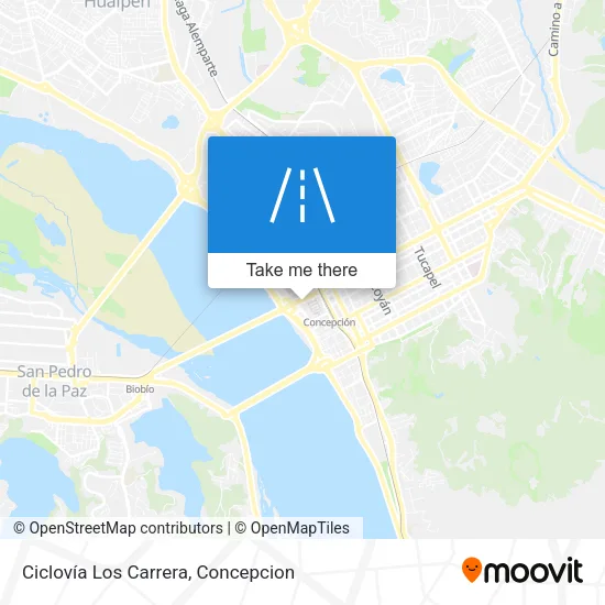 Ciclovía Los Carrera map