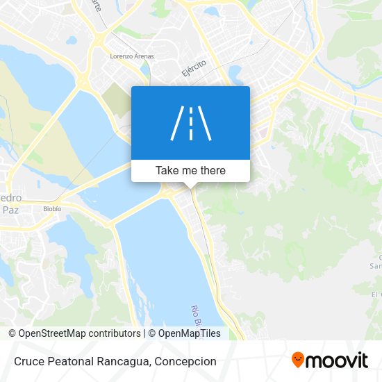 Mapa de Cruce Peatonal Rancagua