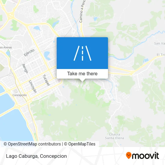 Lago Caburga map