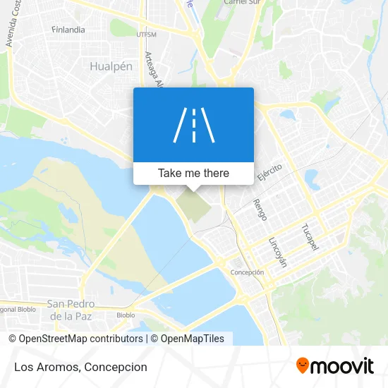 Los Aromos map
