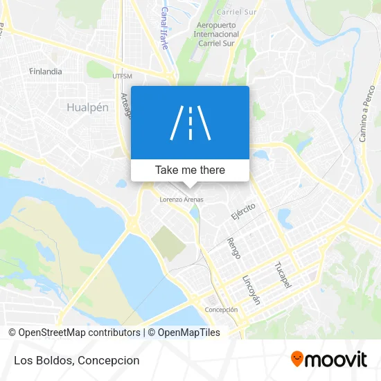 Los Boldos map