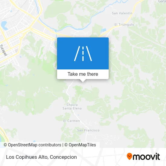 Mapa de Los Copihues Alto