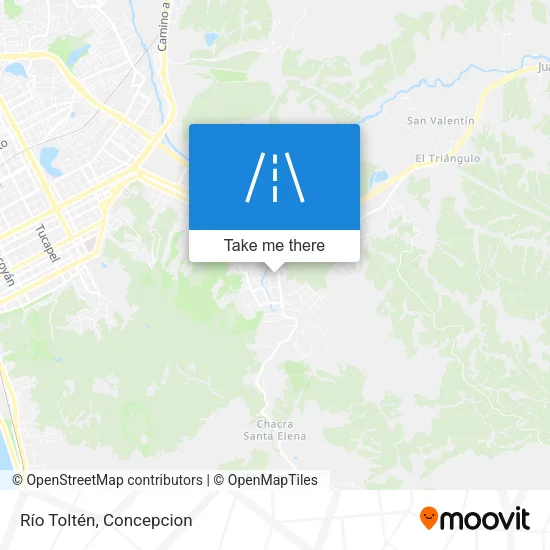 Río Toltén map