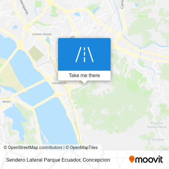 Mapa de Sendero Lateral Parque Ecuador