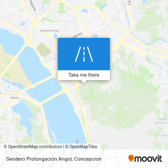 Mapa de Sendero Prolongación Angol
