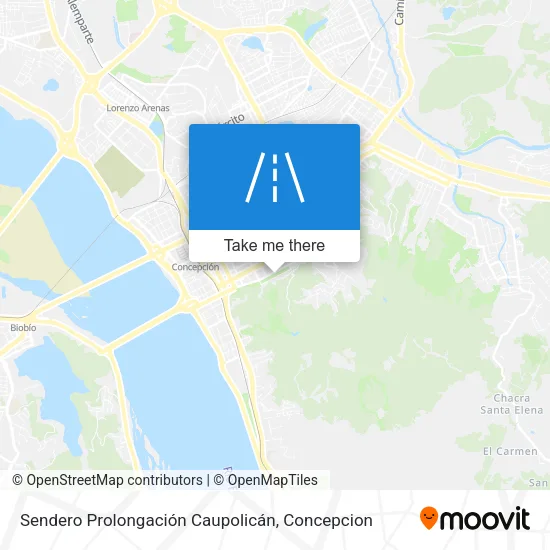 Mapa de Sendero Prolongación Caupolicán