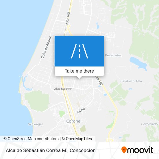 Alcalde Sebastián Correa M. map